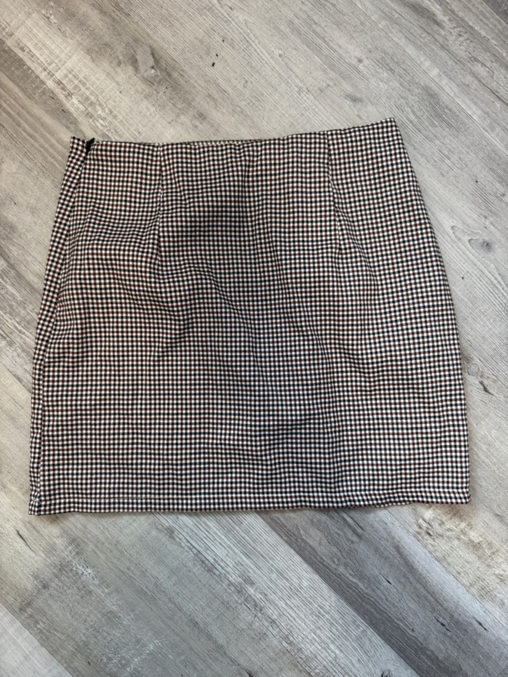 SHEIN Black and White Gingham Check Mini Skirt